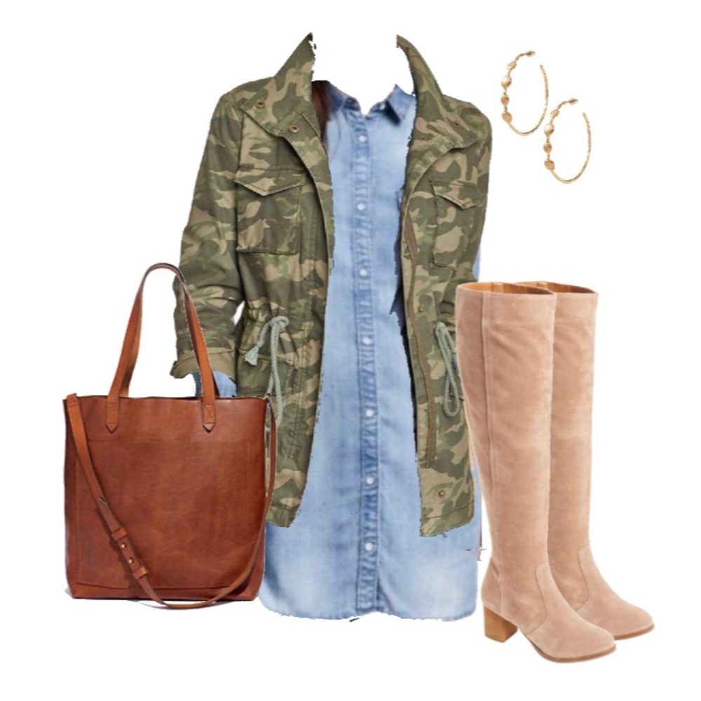 H&M chambray SHIRT DRESS 💙
